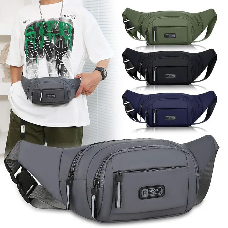 Phone Accessories For Running - Męskie płócienne saszetki biodrowe Unisex Fit