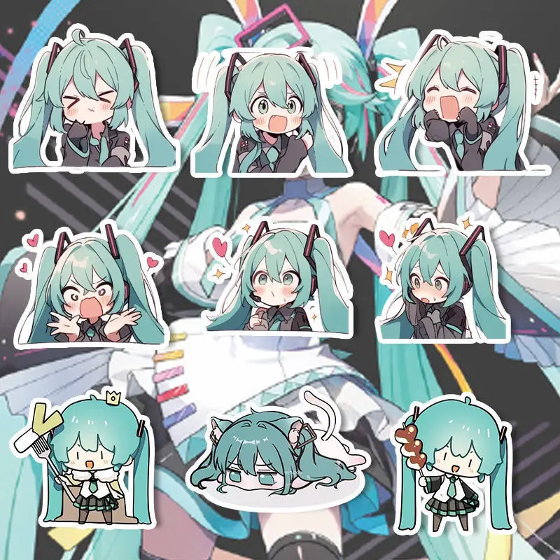 Phone Accessories Under 50 - 10-50-100 szt. Urocze naklejki HatsuneMiku, kreskówkowe