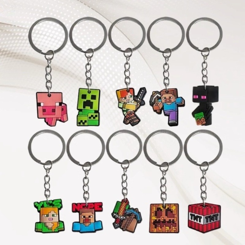 Gorąca gra Minecrafts: 10 sztu – Phone Accessories Charms recenzja i cena