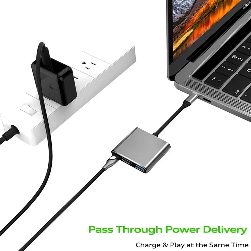 USB C HUB 3w1 Typ C 3.0 do HDM – Hdmi Phone Adapter recenzja i cena